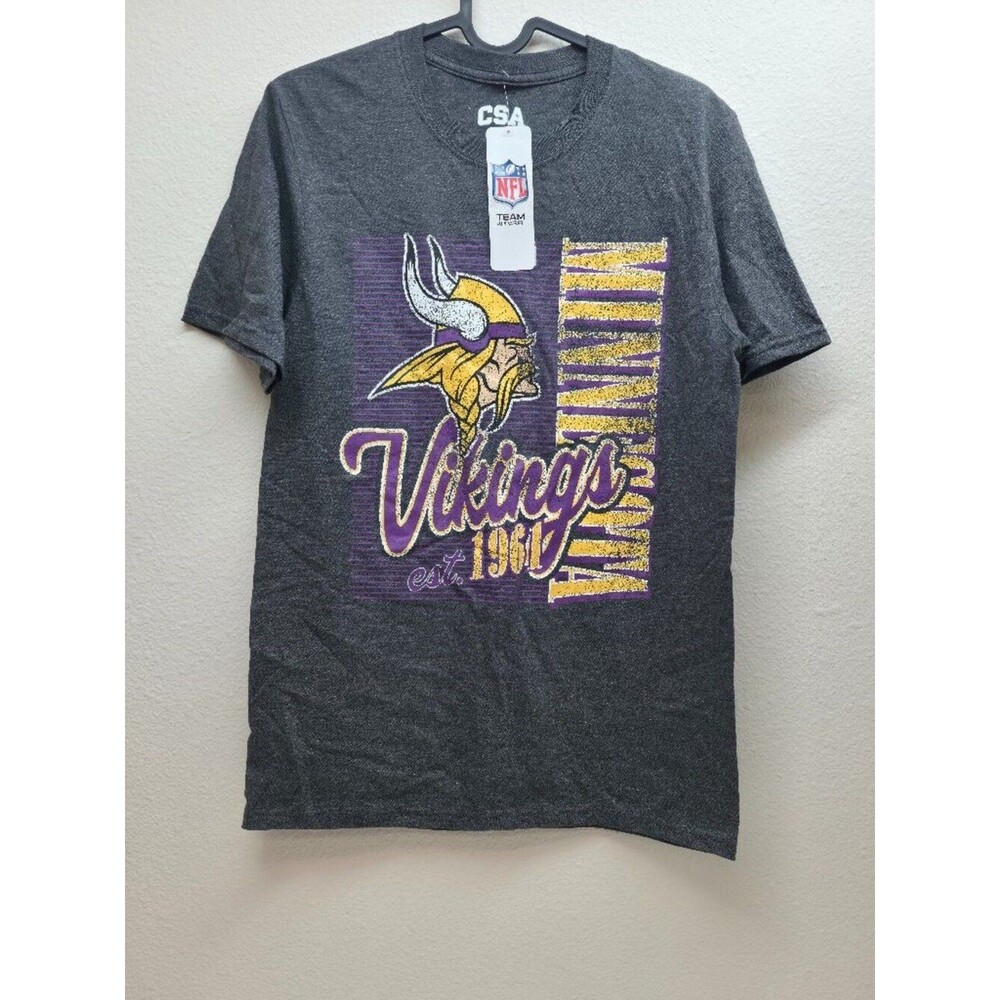 NFL Minnesota Vikings Women's Small S T-Shirt Gray Short Sleeve NWT